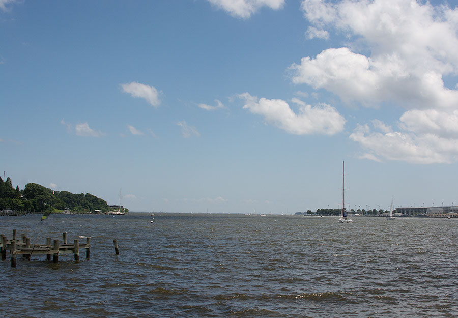 Looking from Annapolis towards the bay