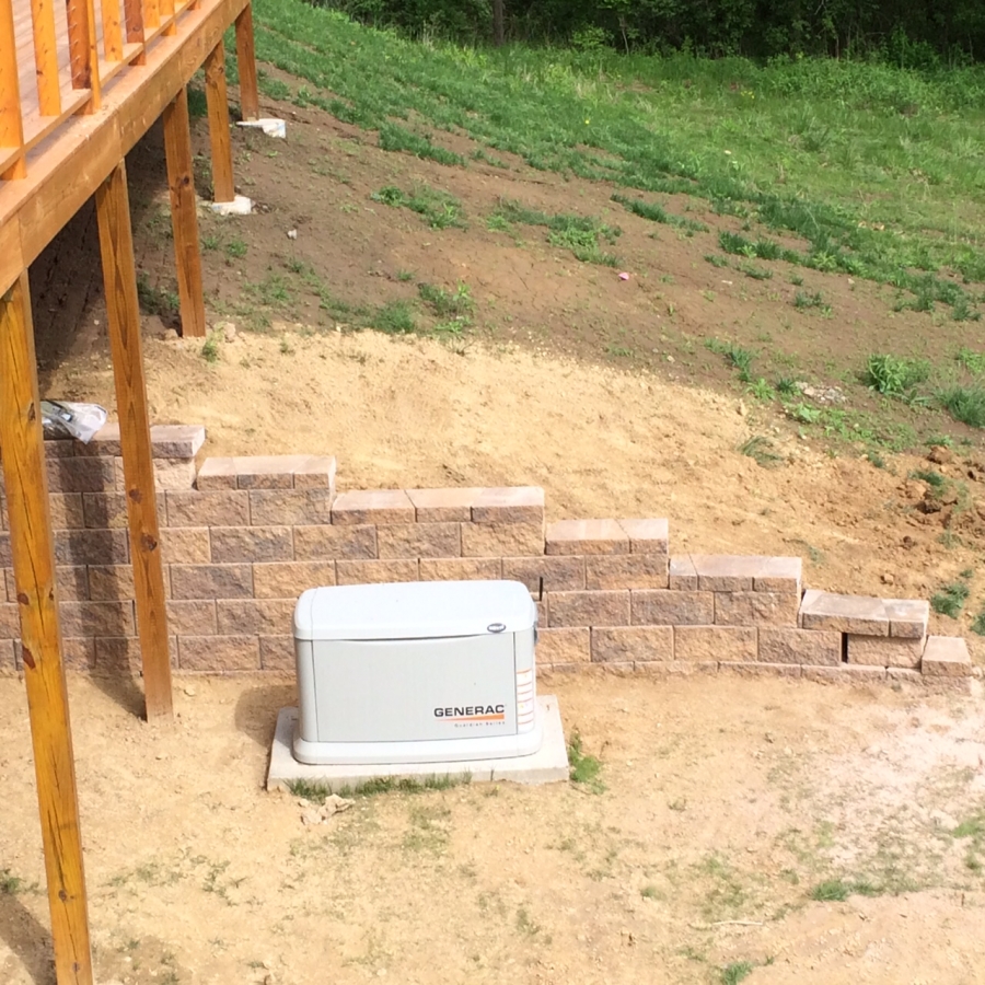 Nearly finished retaining wall
