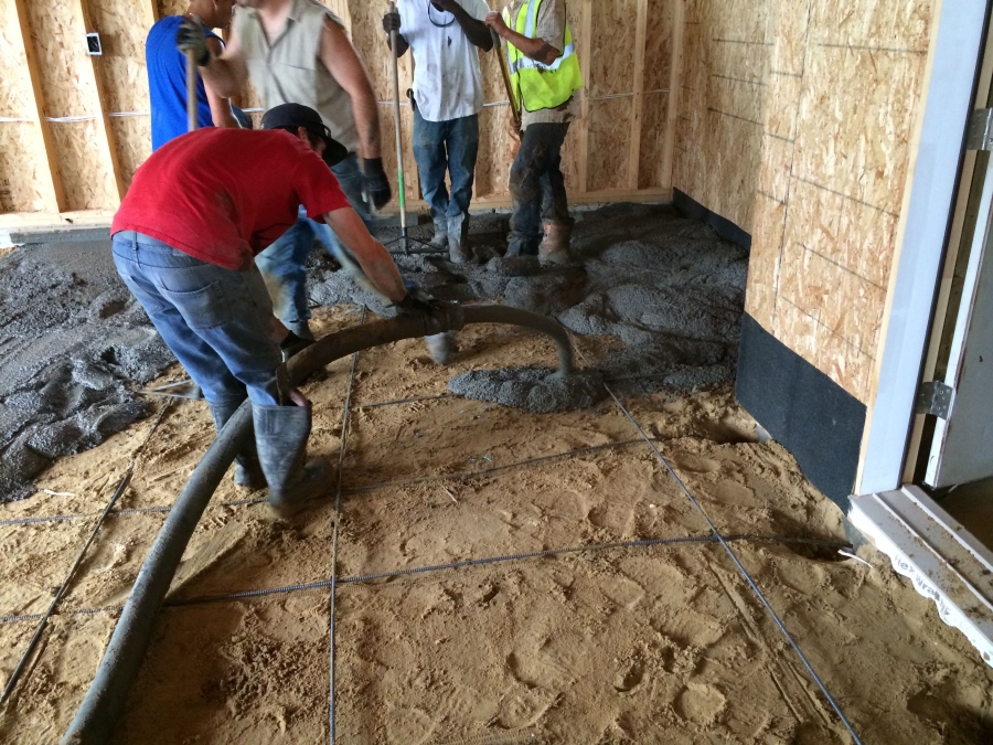 Garage Floor getting poured