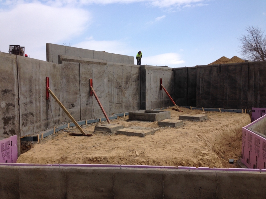 Wall forms have come off.