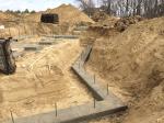 Footings poured