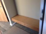 Bench in mudroom