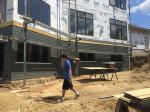 The siding is going up.