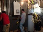 Working in utility room