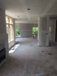 The sheetrock is up.