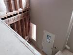 Looking down on the entry